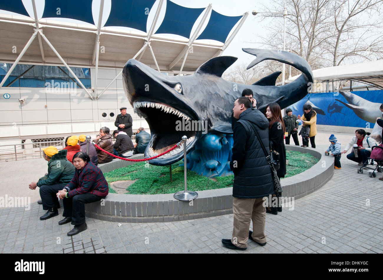 Shark statue in Beijing Gongti Richina Underwater World also called