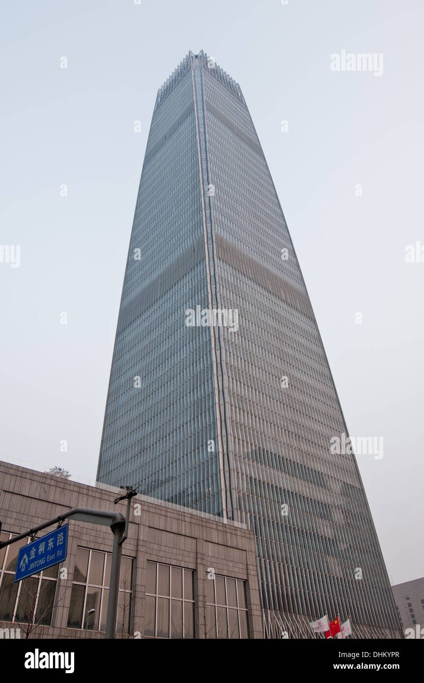 China World Trade Center Tower 3 in Beijing Central Business District (CBD), Chaoyang, Beijing, China Stock Photo
