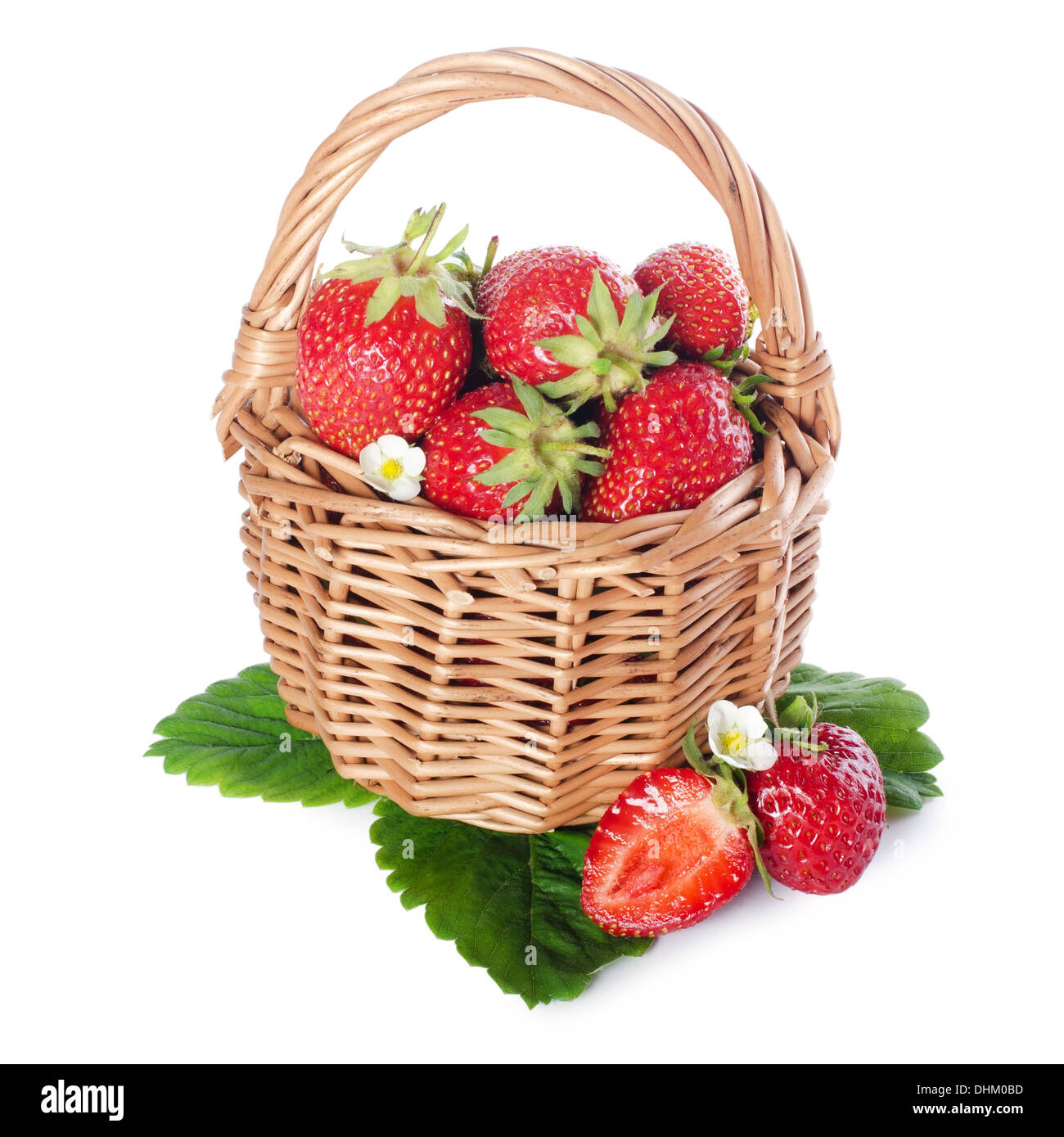 Close shot strawberry flower Cut Out Stock Images & Pictures - Alamy