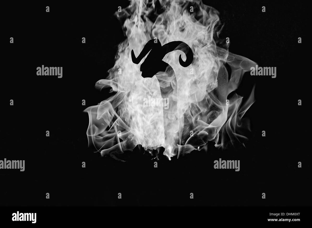 Fire in black and white Stock Photo - Alamy