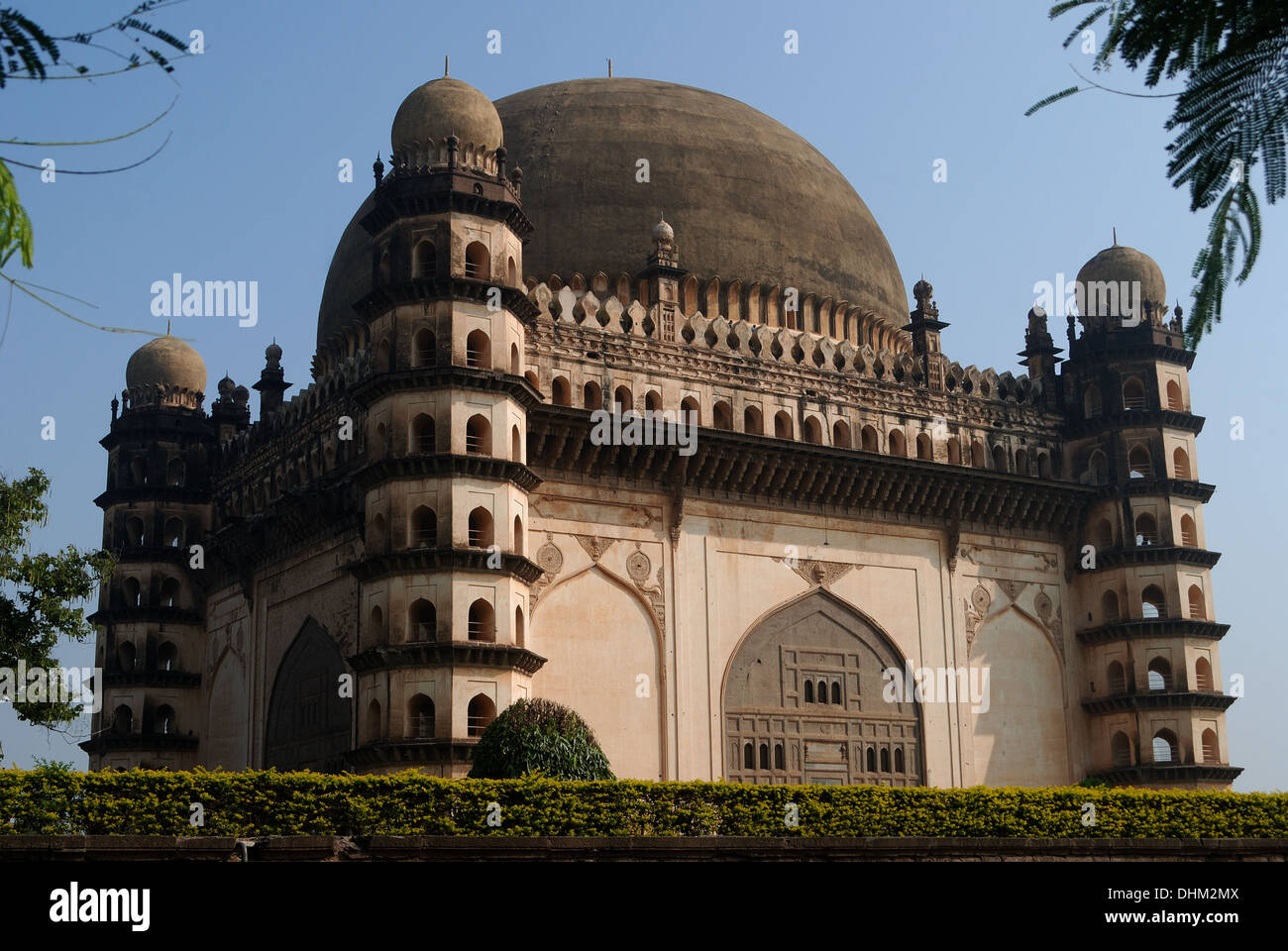 gol gumbaz,bijapur,india.This islamic architecture is the tomb of mohamed adil shah. Stock Photo