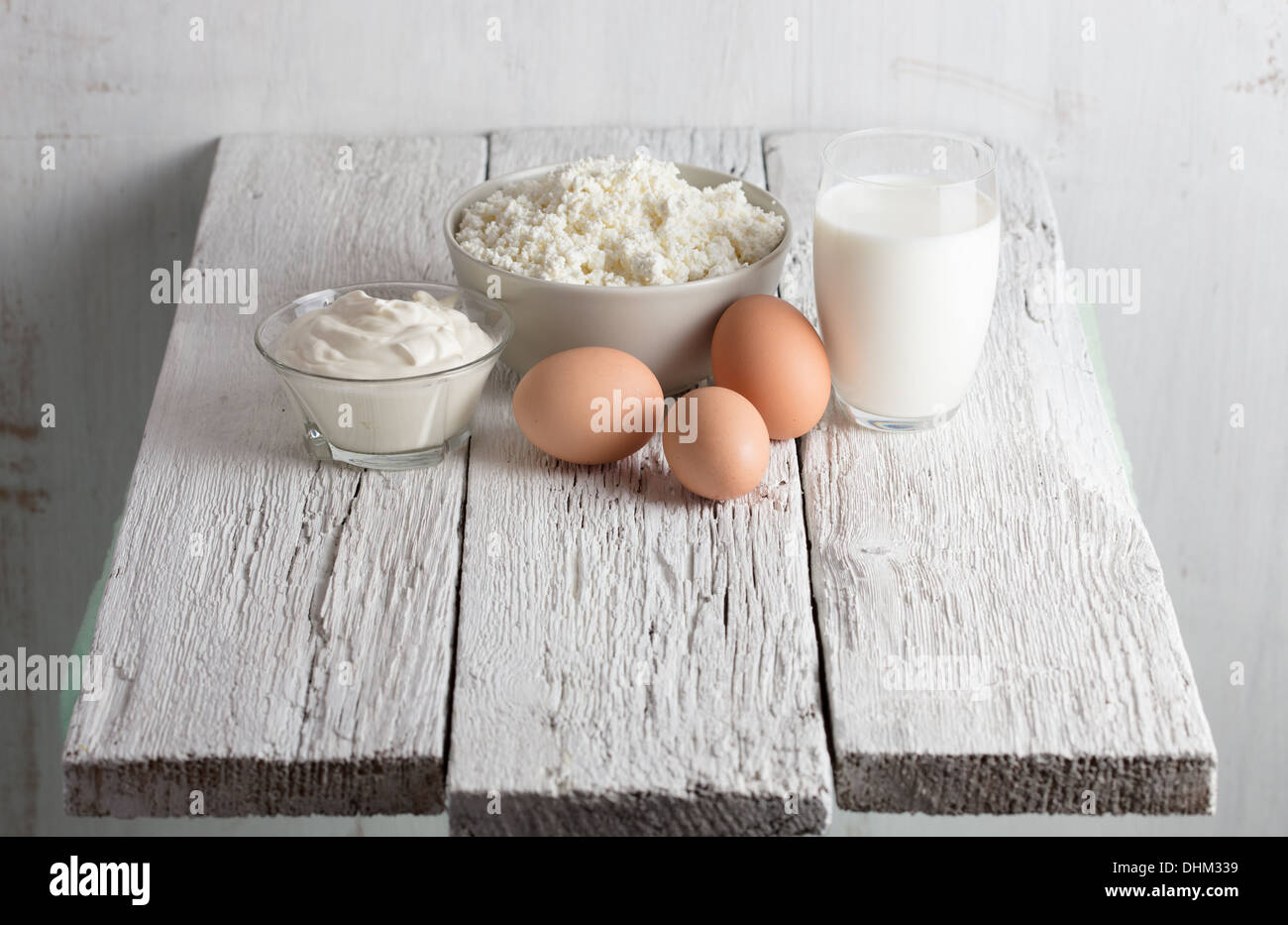 Dairy products and eggs Stock Photo Alamy