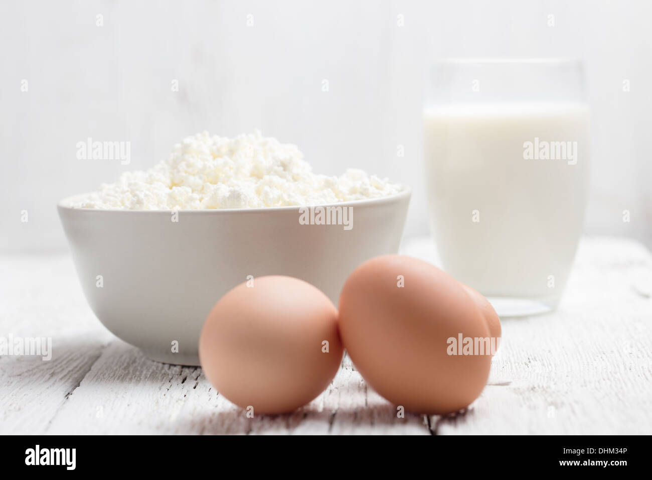 Dairy products and eggs Stock Photo Alamy