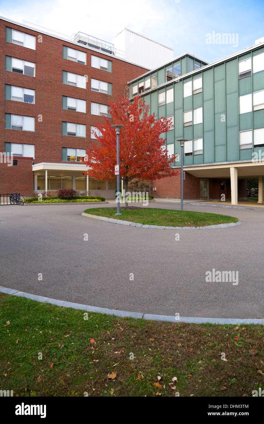 Front view of North Hall student dorm at Harvard Law School in Cambridge, MA, USA on a sunny fall day in November 2013. Stock Photo