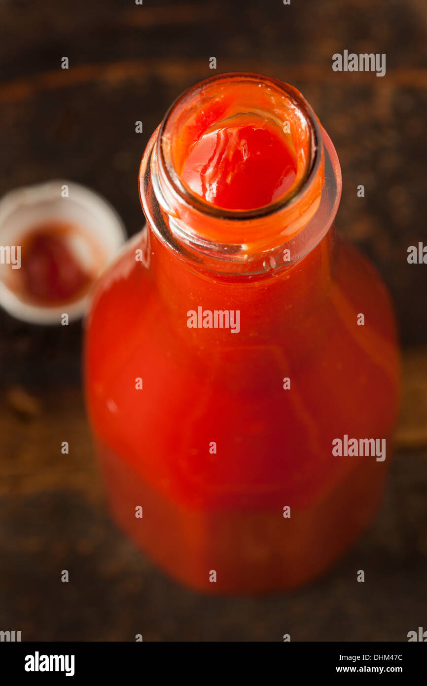 Organic Red Ketchup Sauce in a Bottle Stock Photo Alamy