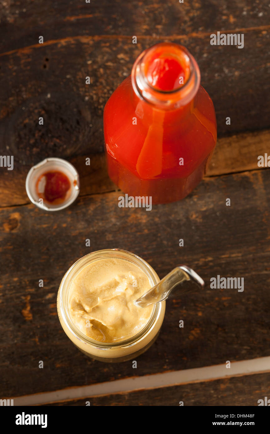Organic Healthy Ketchup and Mustard Ready to Use Stock Photo Alamy
