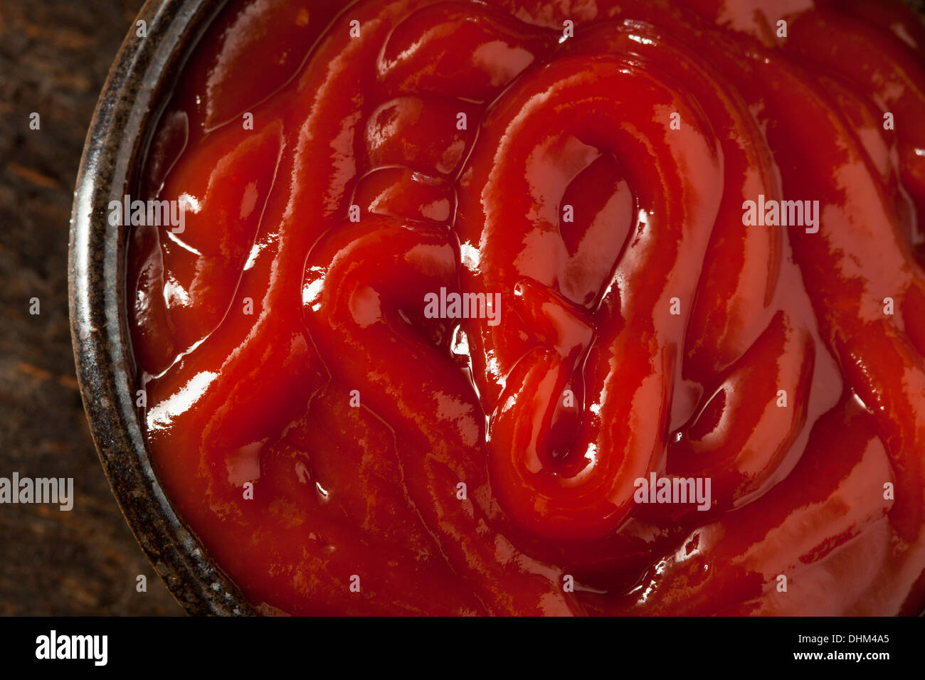 Organic Red Ketchup Sauce in a Bottle Stock Photo Alamy