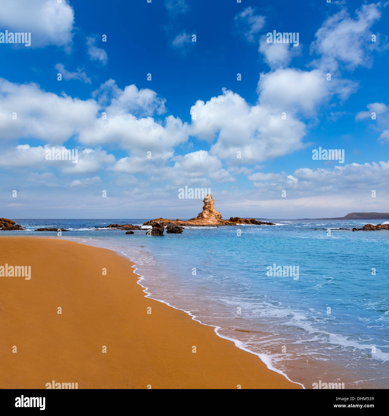 Cala Pregonda in Menorca at Balearic islands es Mercadal Stock Photo ...