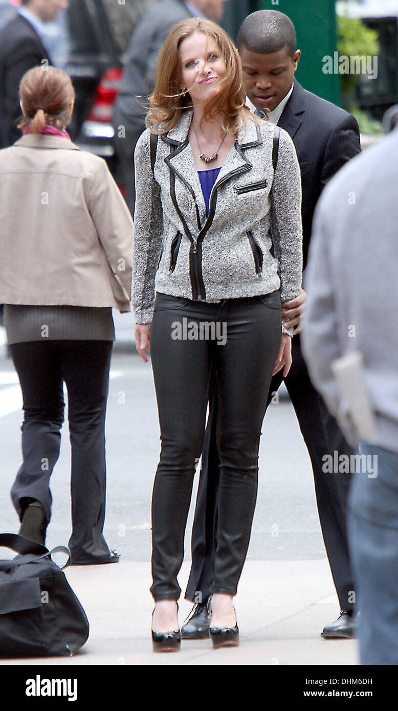 Rebecca Mader films scenes for USA Network's drama series 'White Collar'  New York City, USA - 27.04.12 Stock Photo - Alamy