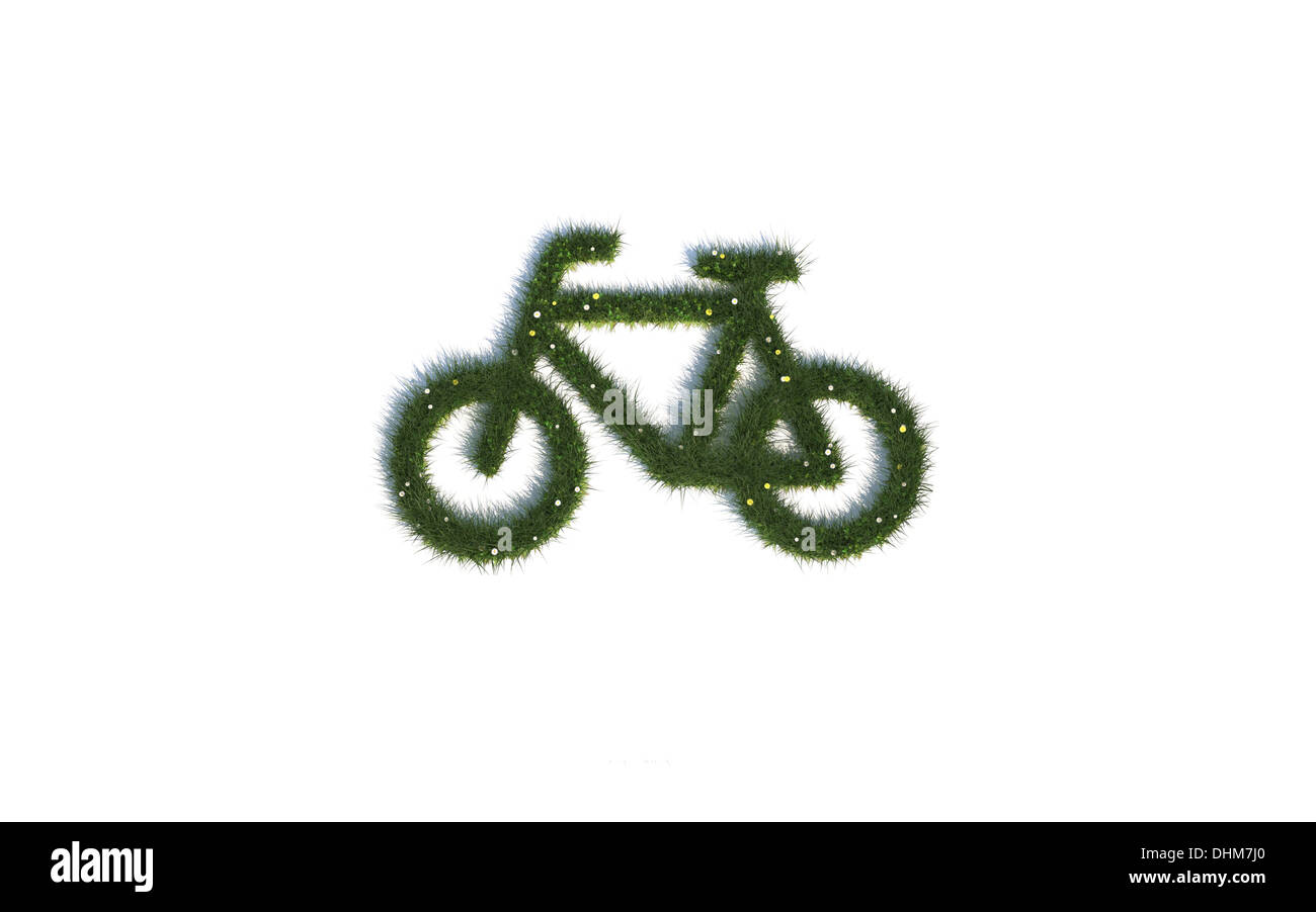 Bicycle Serie Symbole aus realist Grass Stock Photo