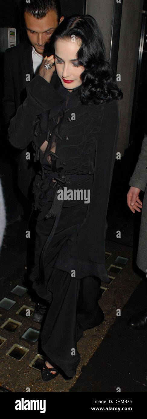 Dita Von Teese, at the Christian Louboutin After Party held at The Ivy ...