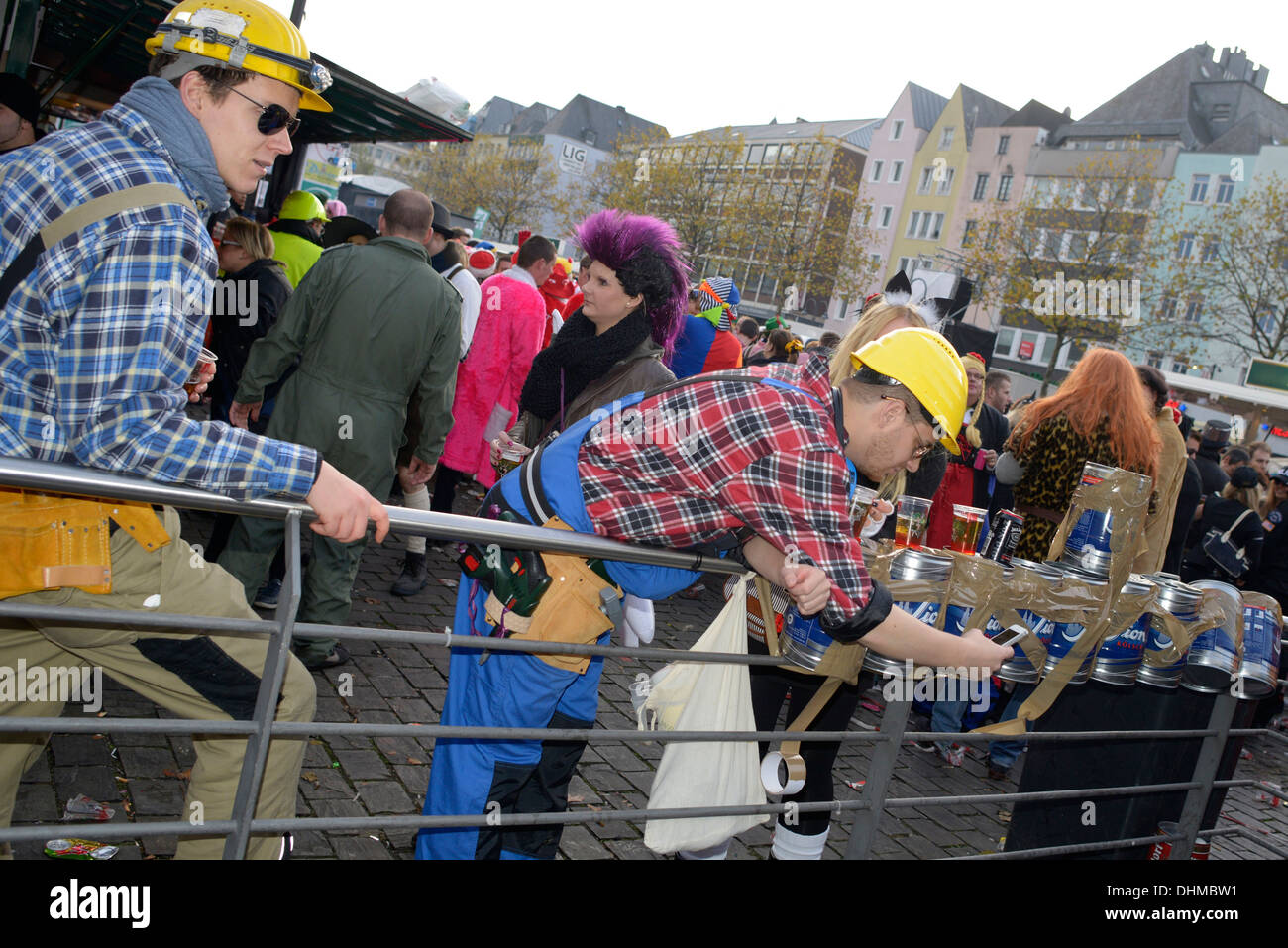 Carnival, which is known as 'Fastelovend' in the local Kölsch dialect, is very important in Cologne. 11:11 a.m. on 11th November Stock Photo