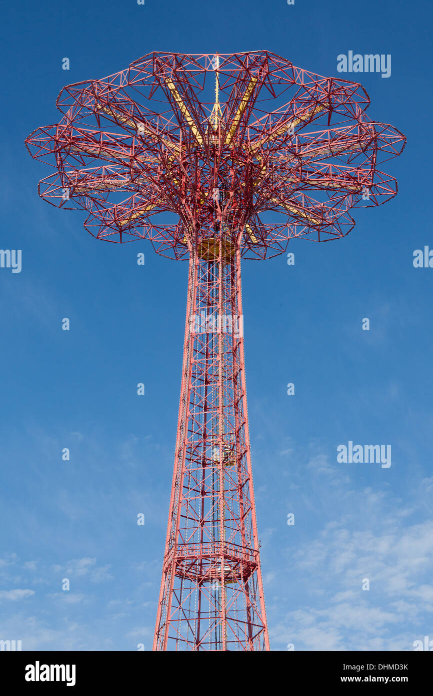 The Coney Island Parachute Jump tower, Coney Island, Brooklyn, New York ...