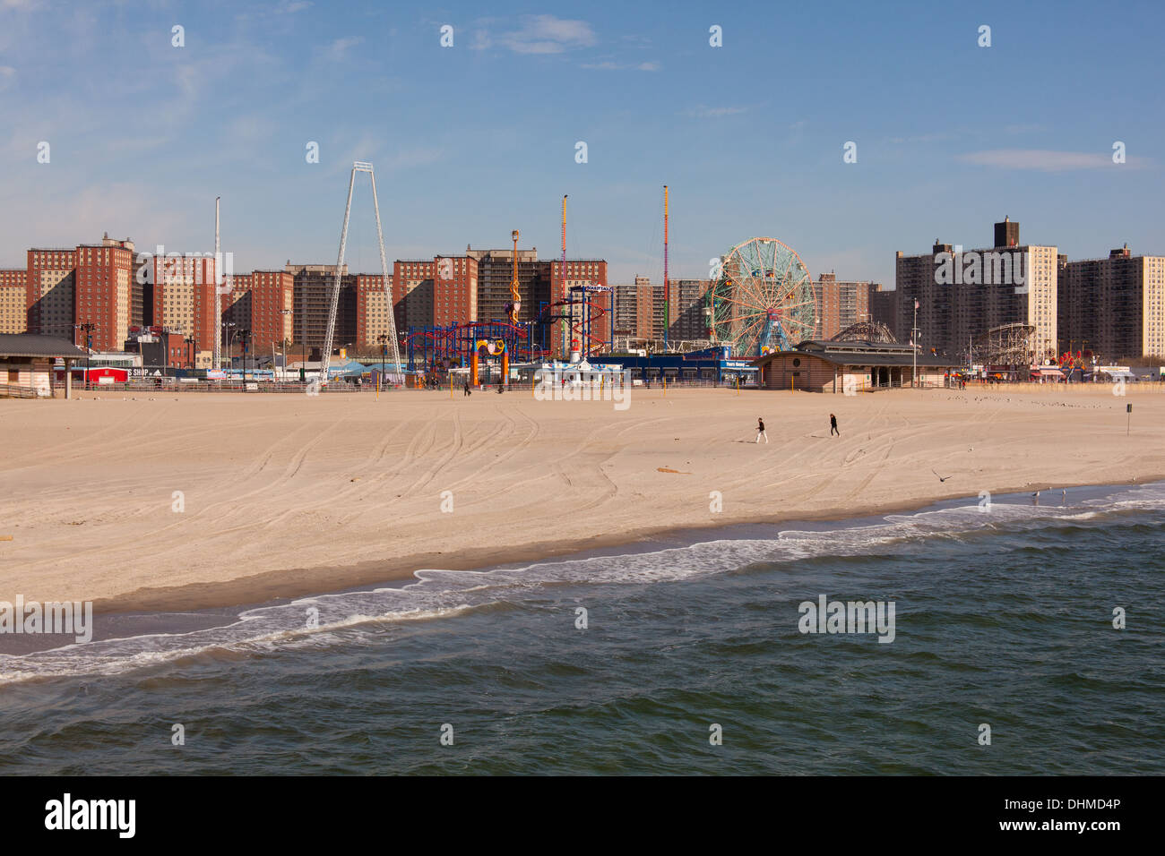 Coney island beach in October, Coney island, Brooklyn, New York, United ...