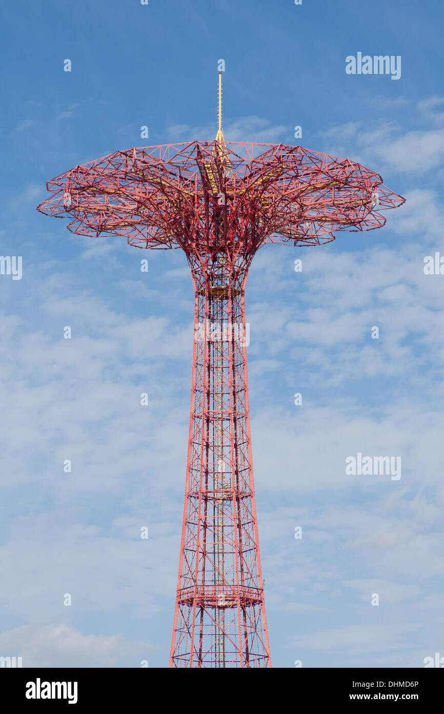 The Coney Island Parachute Jump tower, Coney Island, Brooklyn, New York, United States of America. Stock Photo