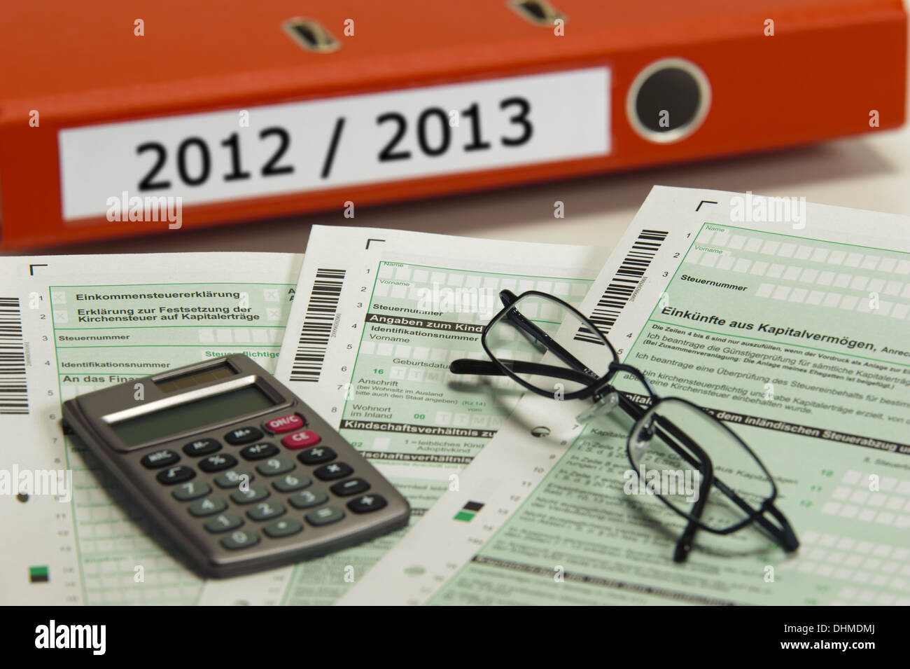 german tax form for 2012 / 2013 Stock Photo