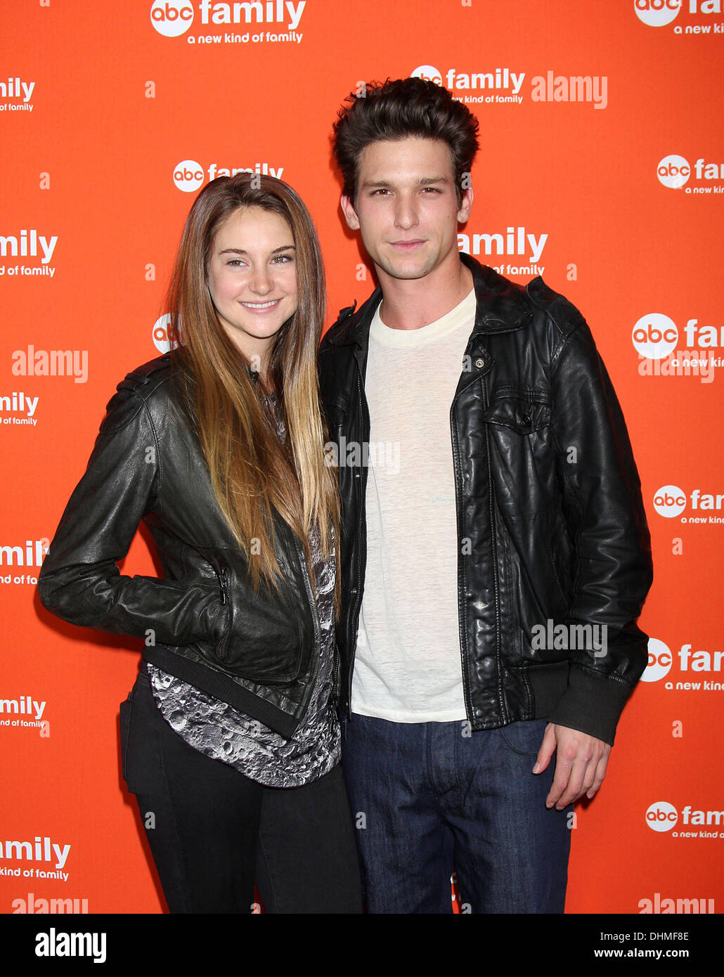 Shailene Woodley, Daren Kagasoff ABC Family West Coast Upfronts party at The Sayers Club Hollywood, California - 01.05.12  Featuring: Shailene Woodley, Daren Kagasoff Where: United States When: 01 May 2012 Stock Photo
