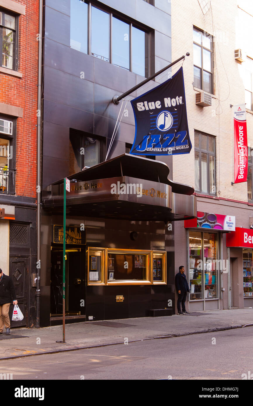 Blue Note jazz club, Greenwich Village, Manhattan, New York City, United States of America. Stock Photo