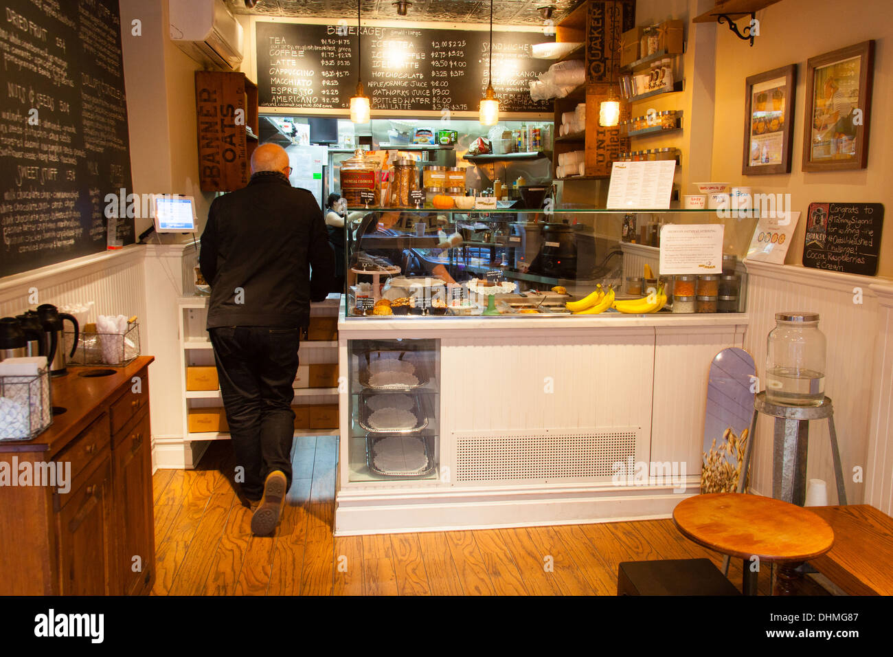 OatMeals bar, West 3rd Street,New York City, United States of America. Stock Photo