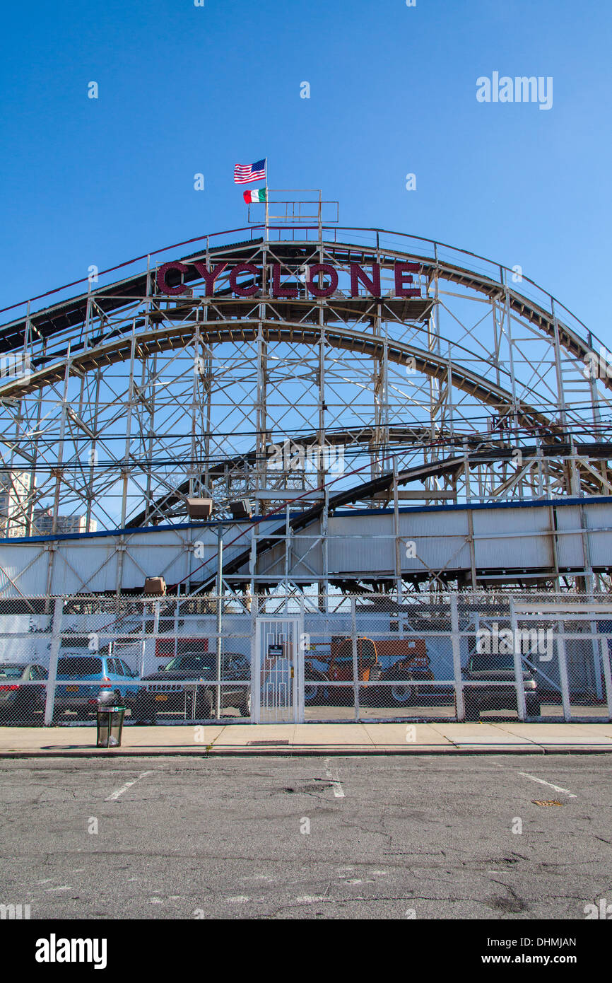 Cyclone, rollercoaster, Astroland Park, Coney Island,Brooklyn, New York ...