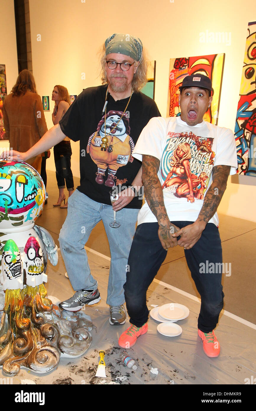 Chris Brown and Ron English Chris Brown's Art Show and new toy