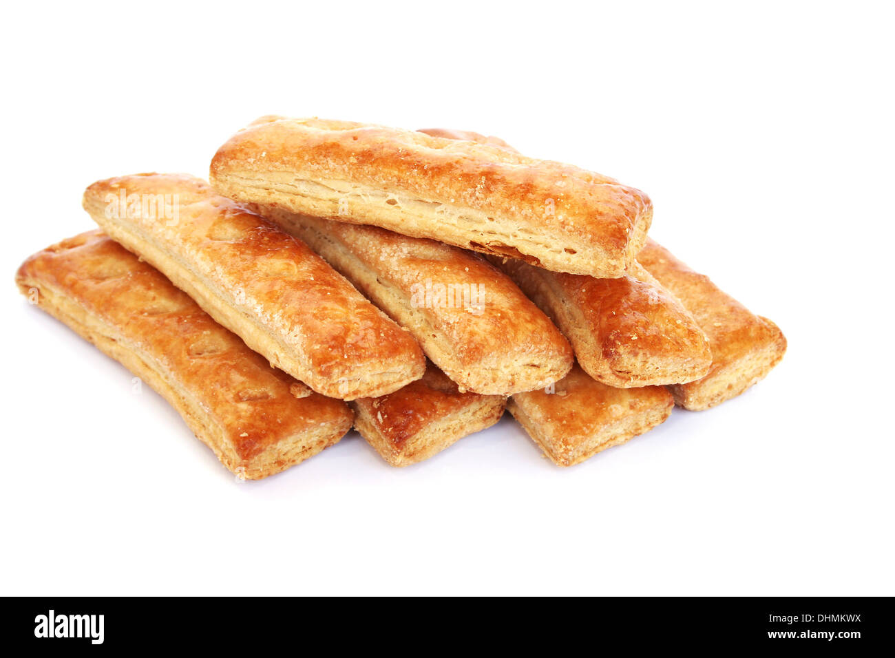 Puff pastry isolated on white background Stock Photo - Alamy