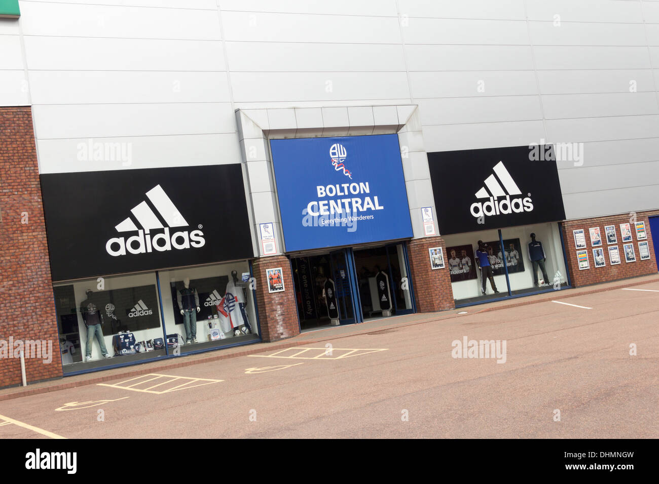 Bolton Central: the shop and ticket office for Bolton Wanderers Football  Club at the Reebok (now Macron) stadium, Horwich, Lancashire Stock Photo -  Alamy