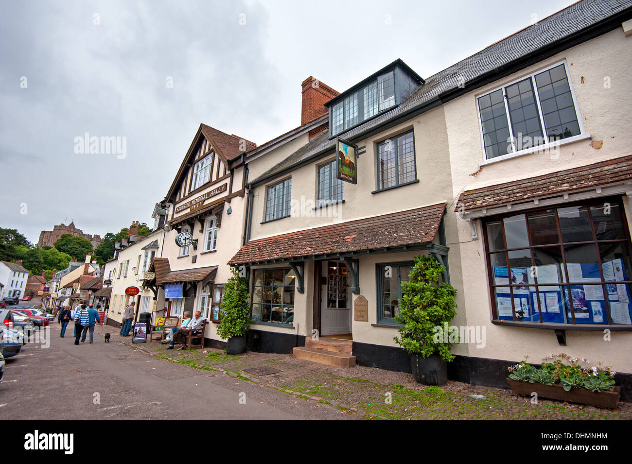 Dunster village High Street Stock Photo Alamy