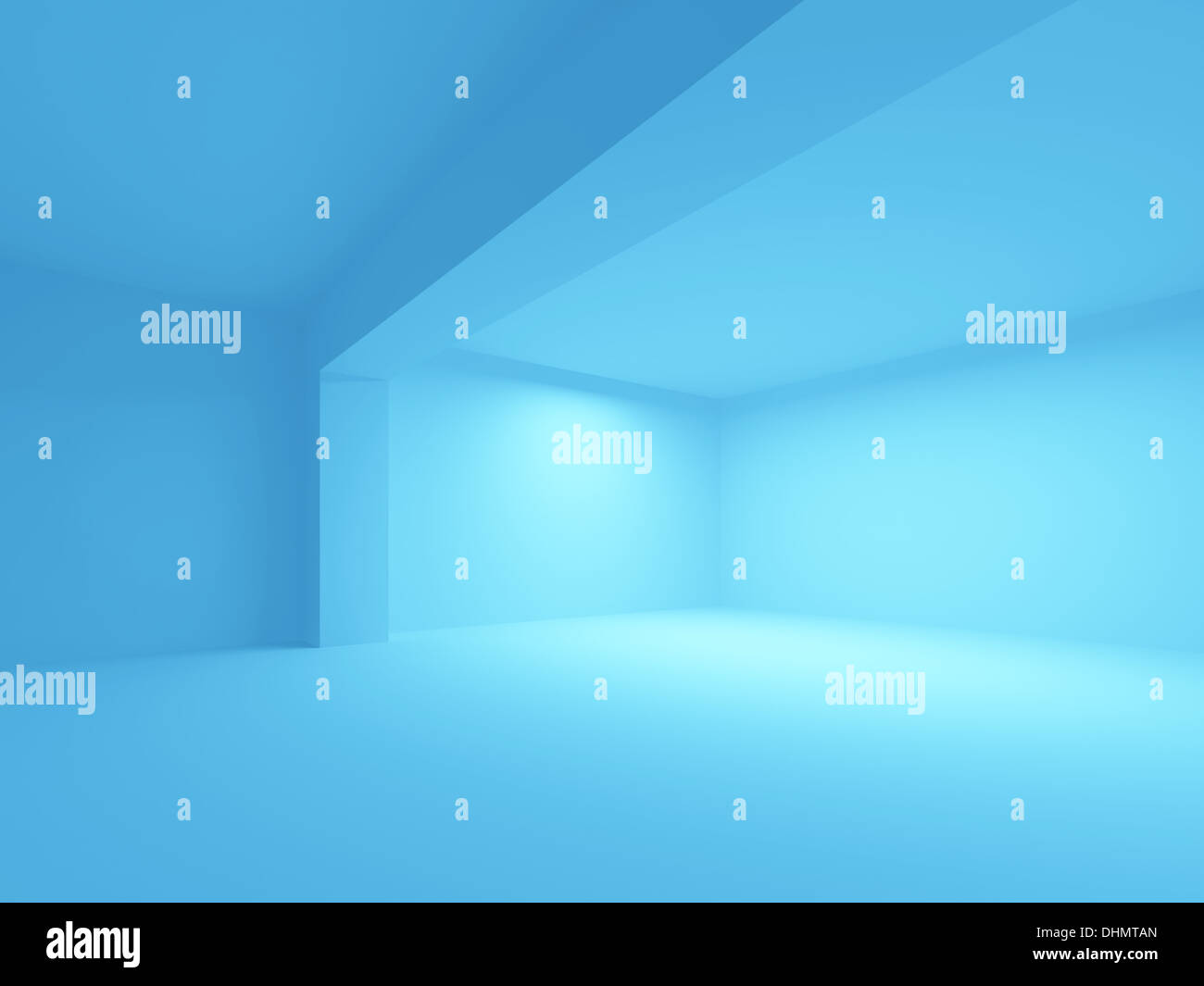 Abstract blue architecture background. Empty 3d interior Stock Photo ...