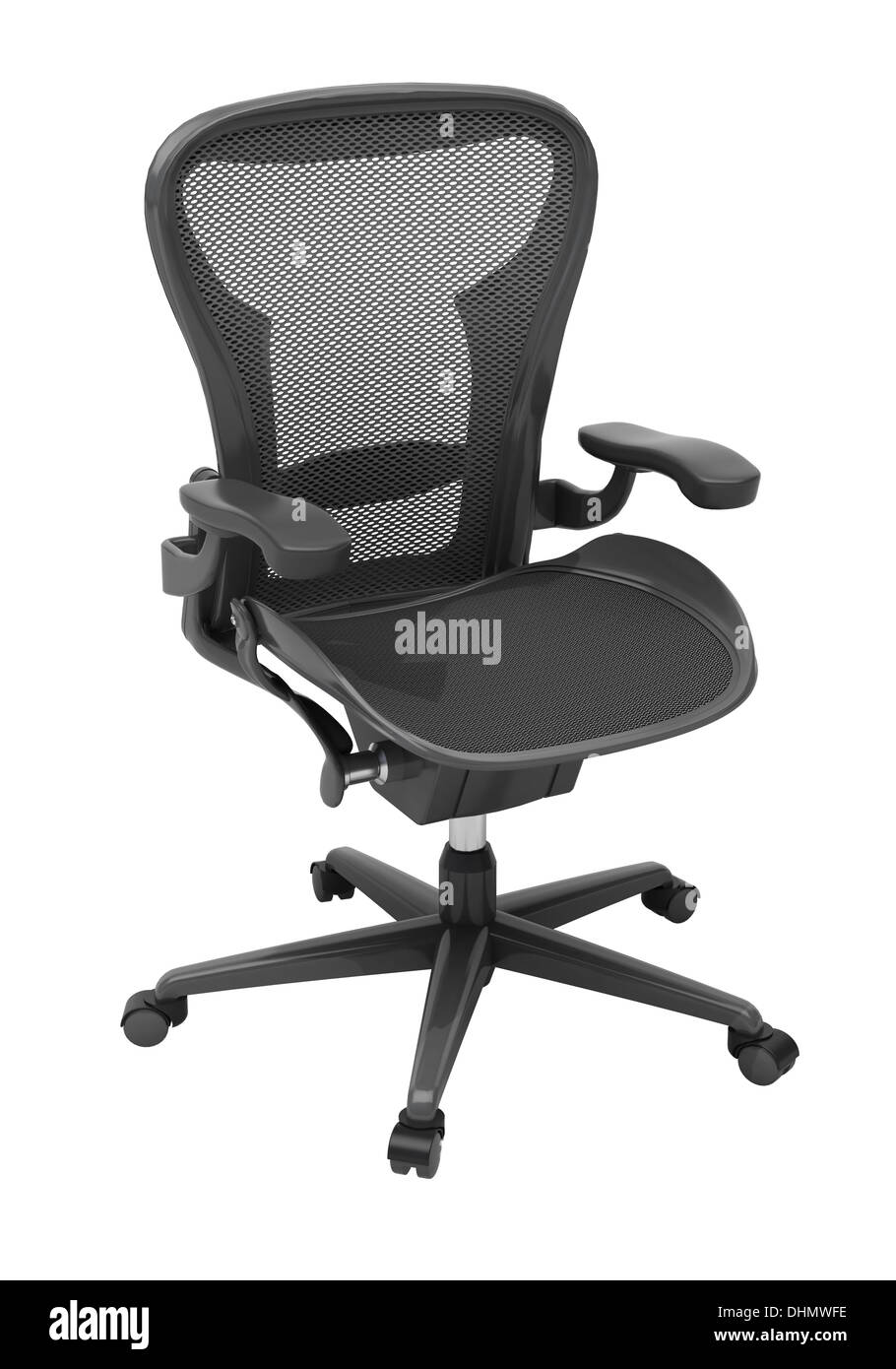 Gray office chair isolated Stock Photo Alamy