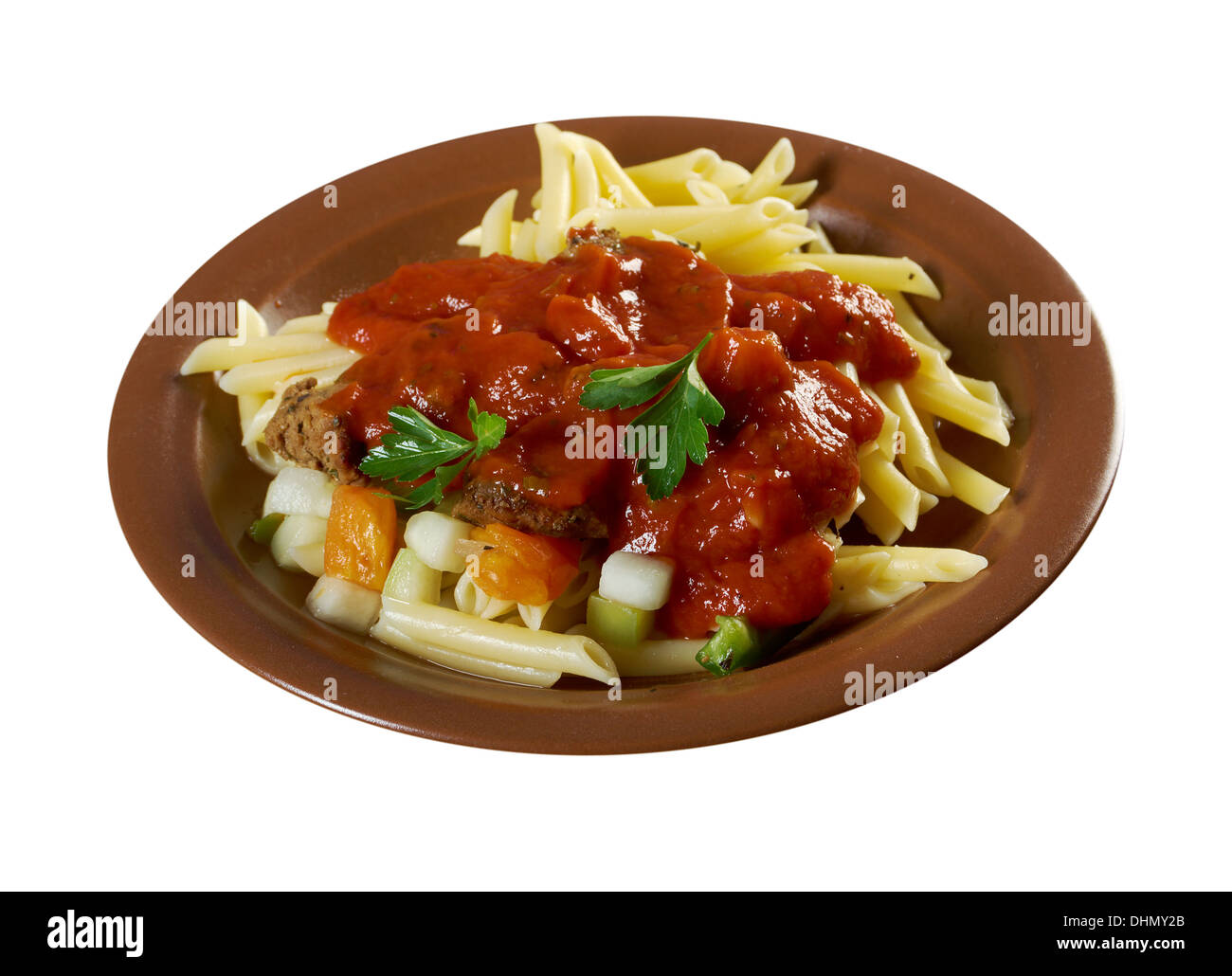 pasta with tomato beef sauce Stock Photo - Alamy