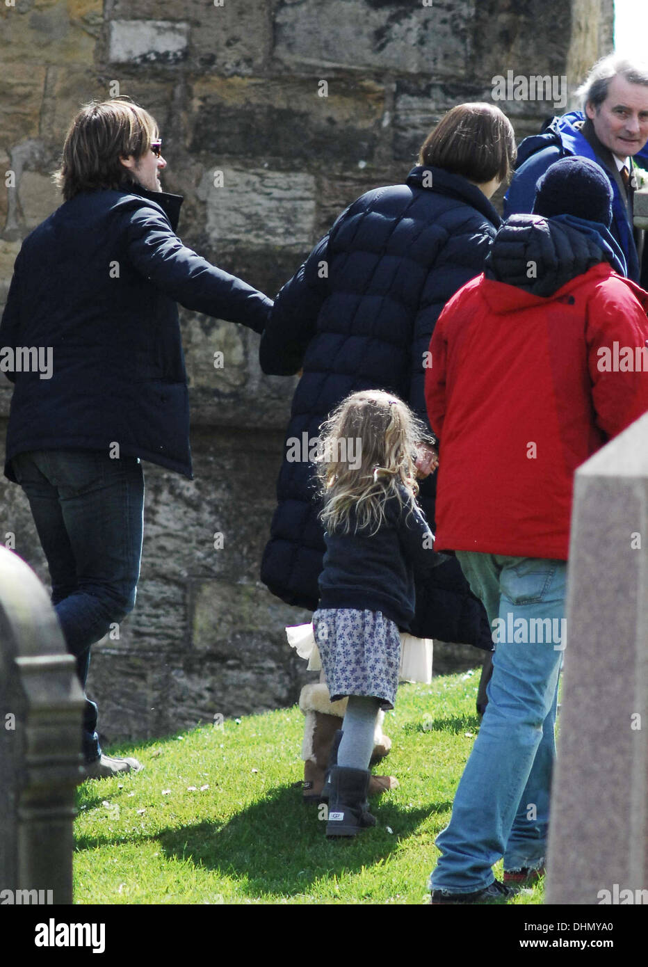 Nicole Kidman with her husband Keith Urban and their daughter on the