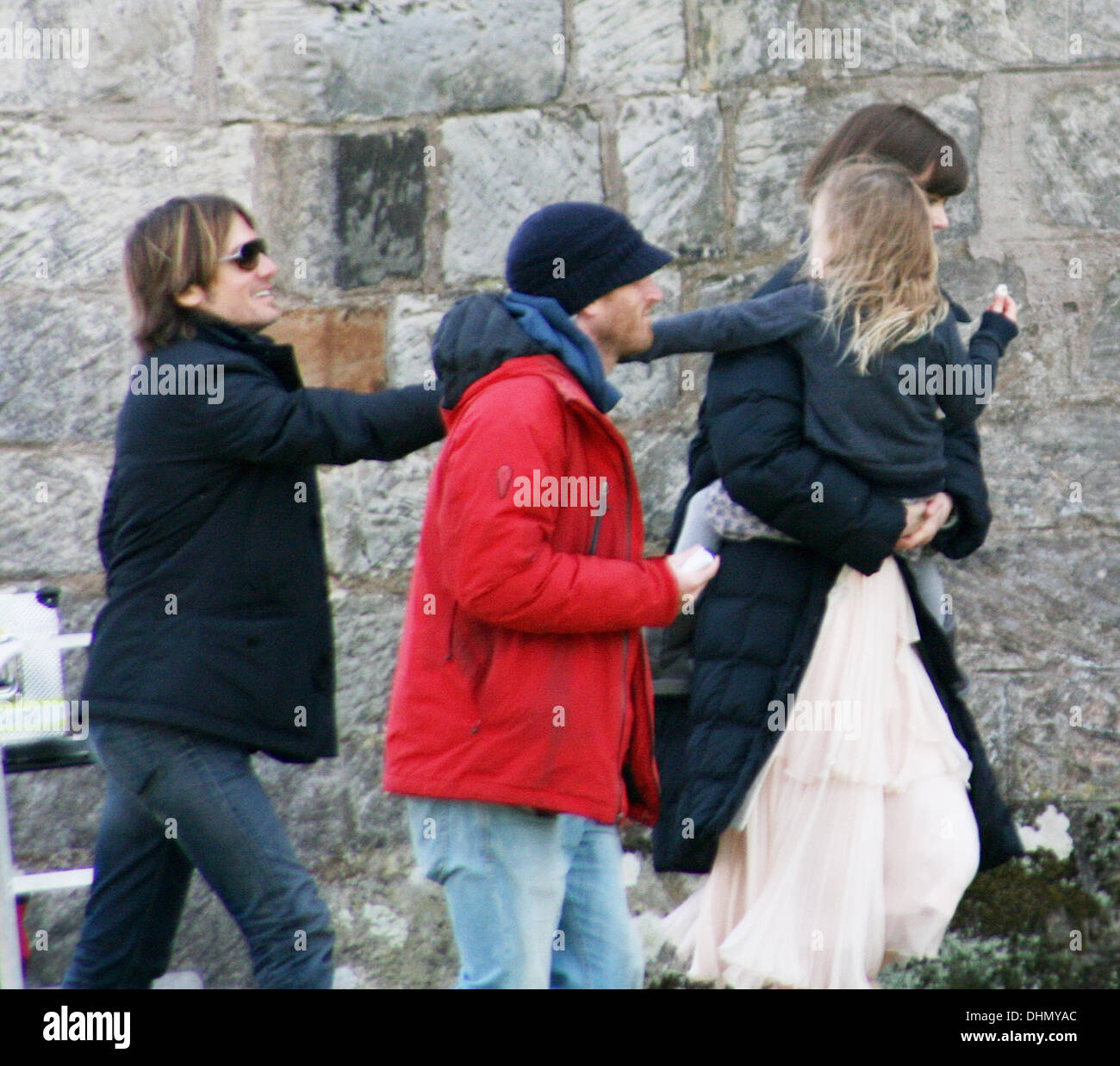 Nicole Kidman with her husband Keith Urban and their daughter on the