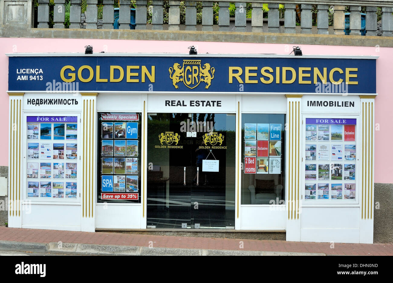 Madeira Portugal. Golden Residence real estate agency Stock Photo Alamy