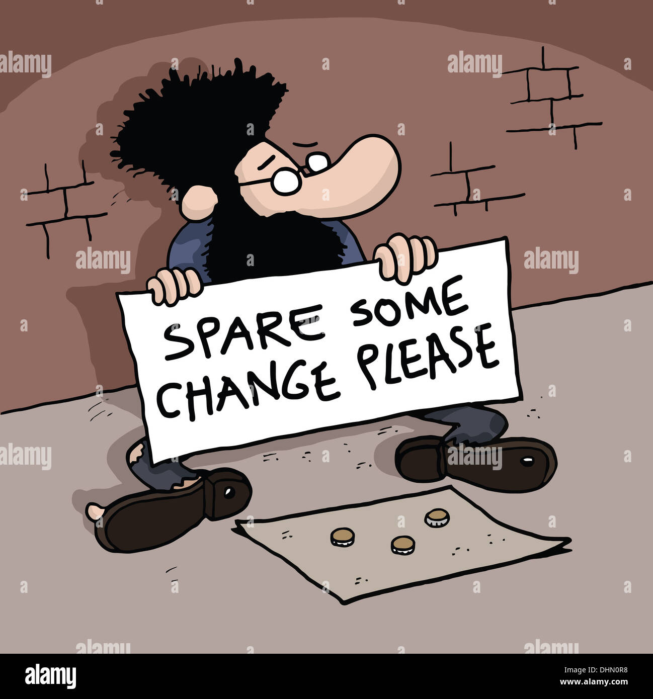 Homeless man holding cardboard sign hi-res stock photography and images ...