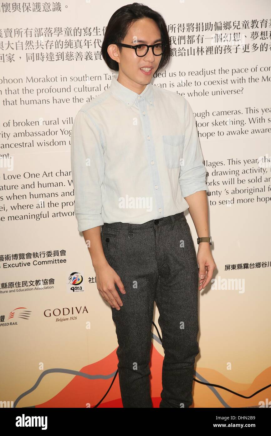 Singer Yoga Lin attends Taipei International Art Exhibition in Taipei