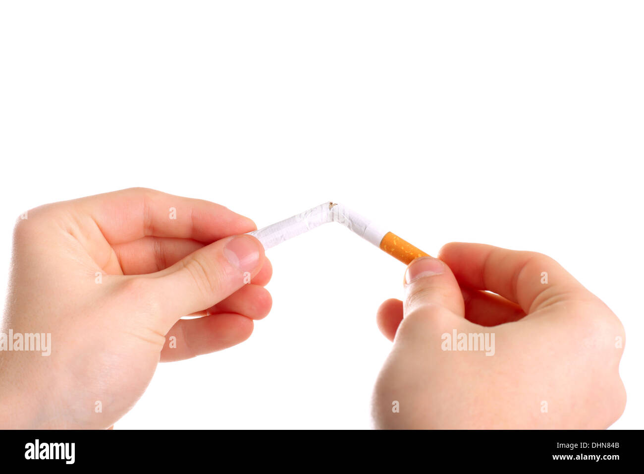 break a cigarette Stock Photo