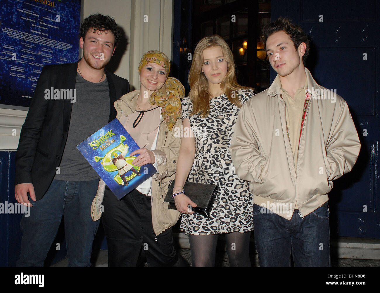 David Julien, Toni Warne, Becky Hill and Aleks Josh , at Shrek The