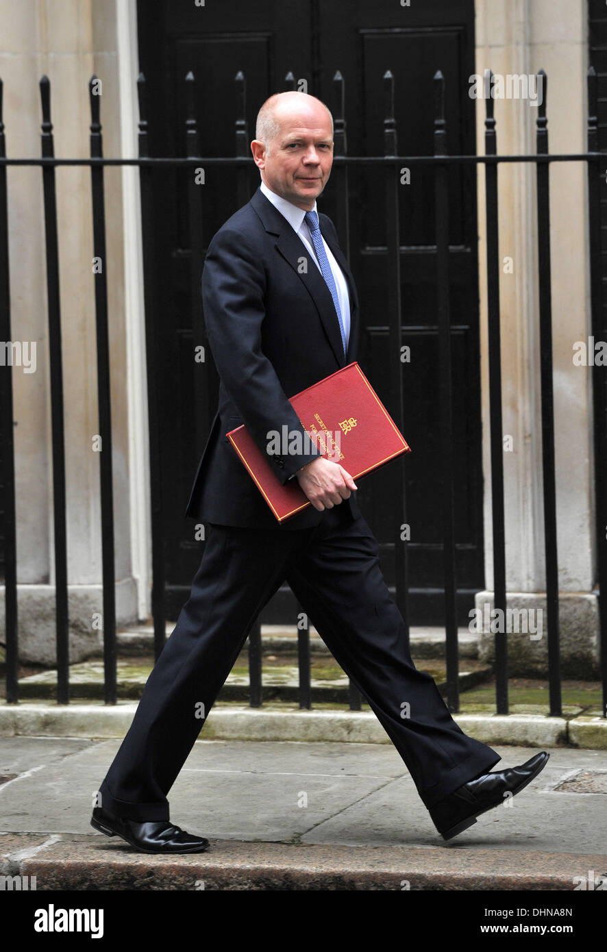 Foreign Secretary William Hague Arrives At 10 Downing Street London   Foreign Secretary William Hague Arrives At 10 Downing Street London DHNA8N 