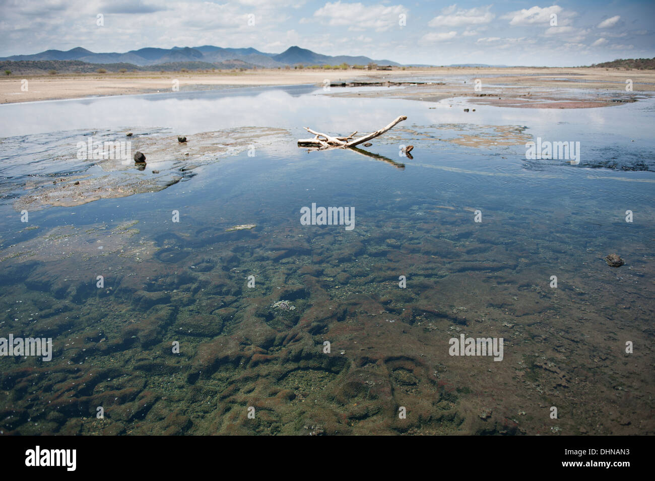 Hot Springs at Lake Magadi, Kenya Stock Photo