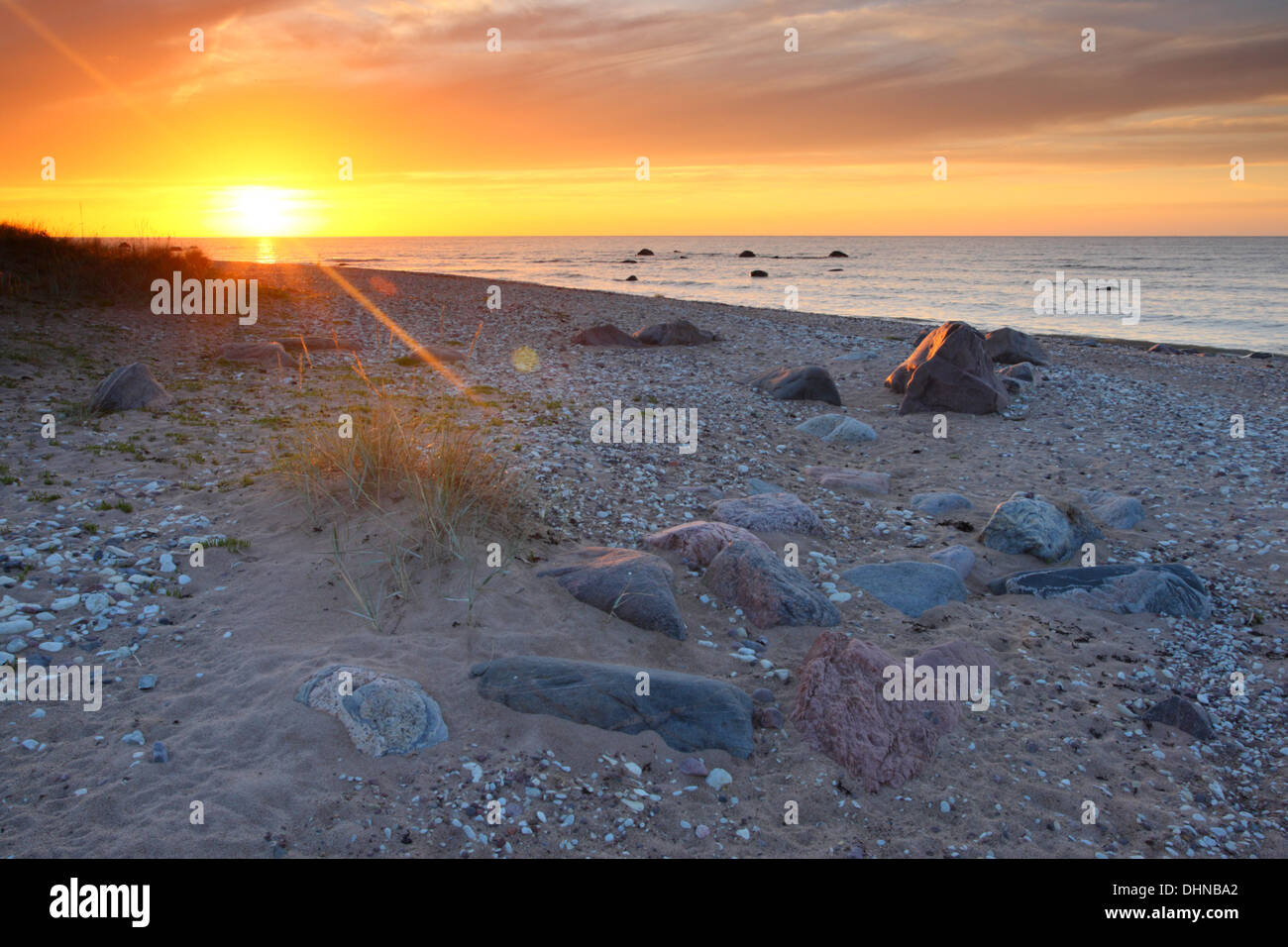 Sunset at Hiiumaa island, Estonia Stock Photo Alamy