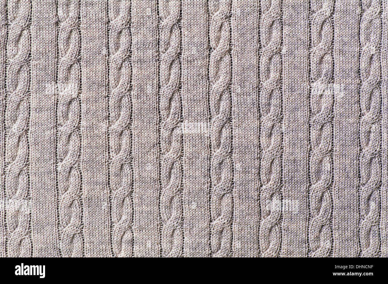 knitted cable pattern Stock Photo