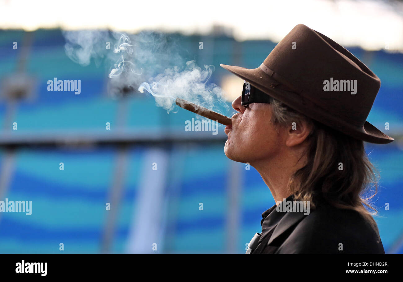Leipzig, Germany. 13th Nov, 2013. German rocker Udo Lindenberg poses ...