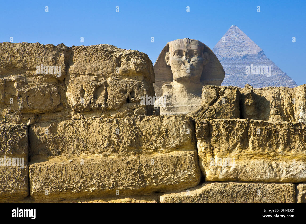 Africa, Egypt, archaeological site of Giza, the sphinx Stock Photo