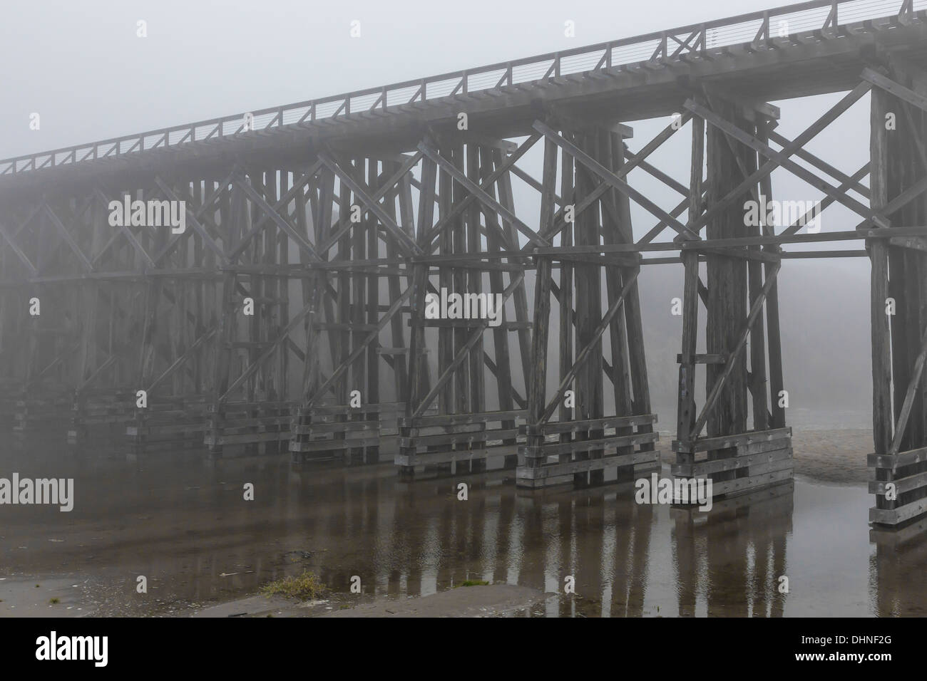The Pudding Creek Trestle, part of the Ten Mile Beach Trail near Fort