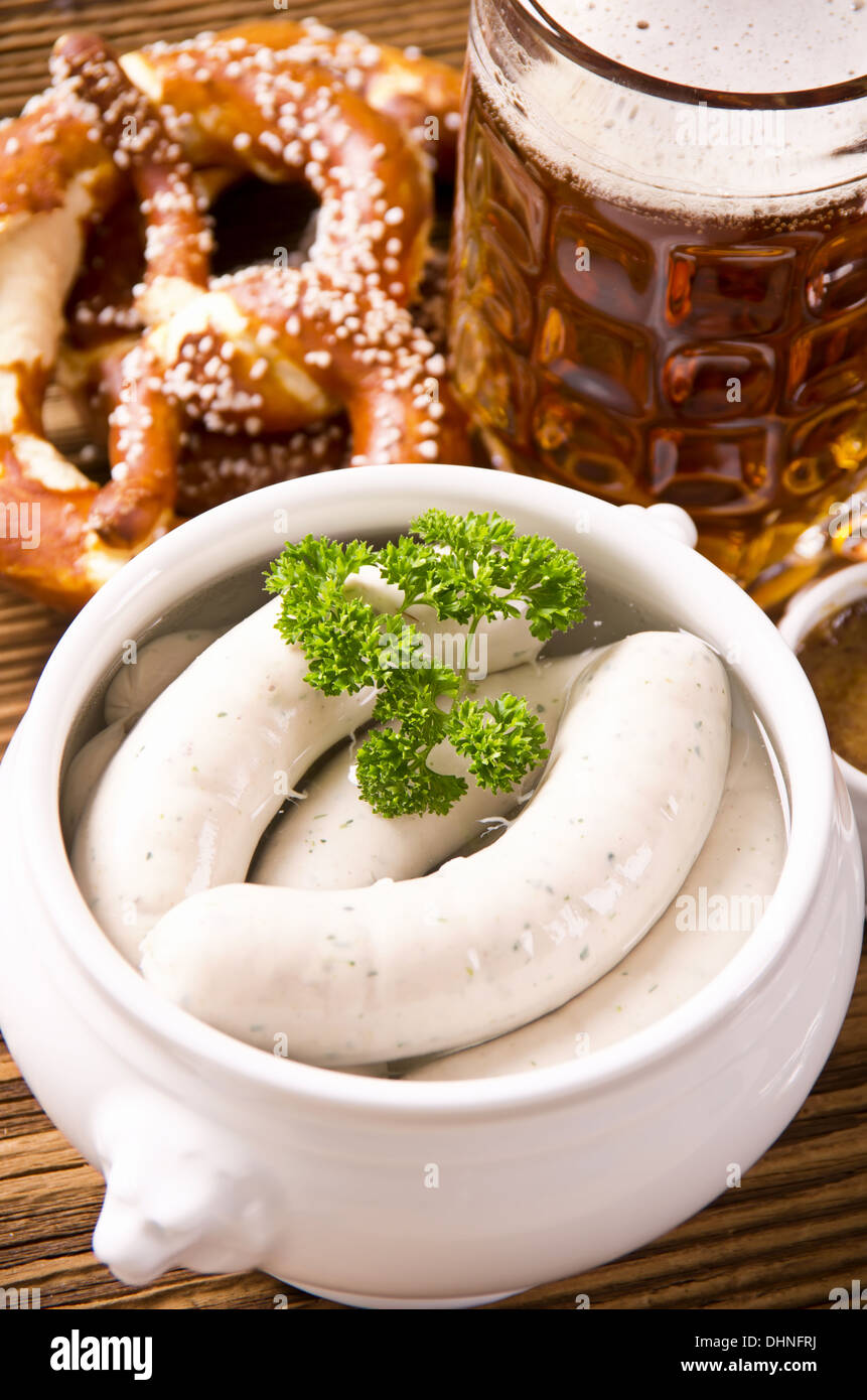 bavarian white sausage Stock Photo