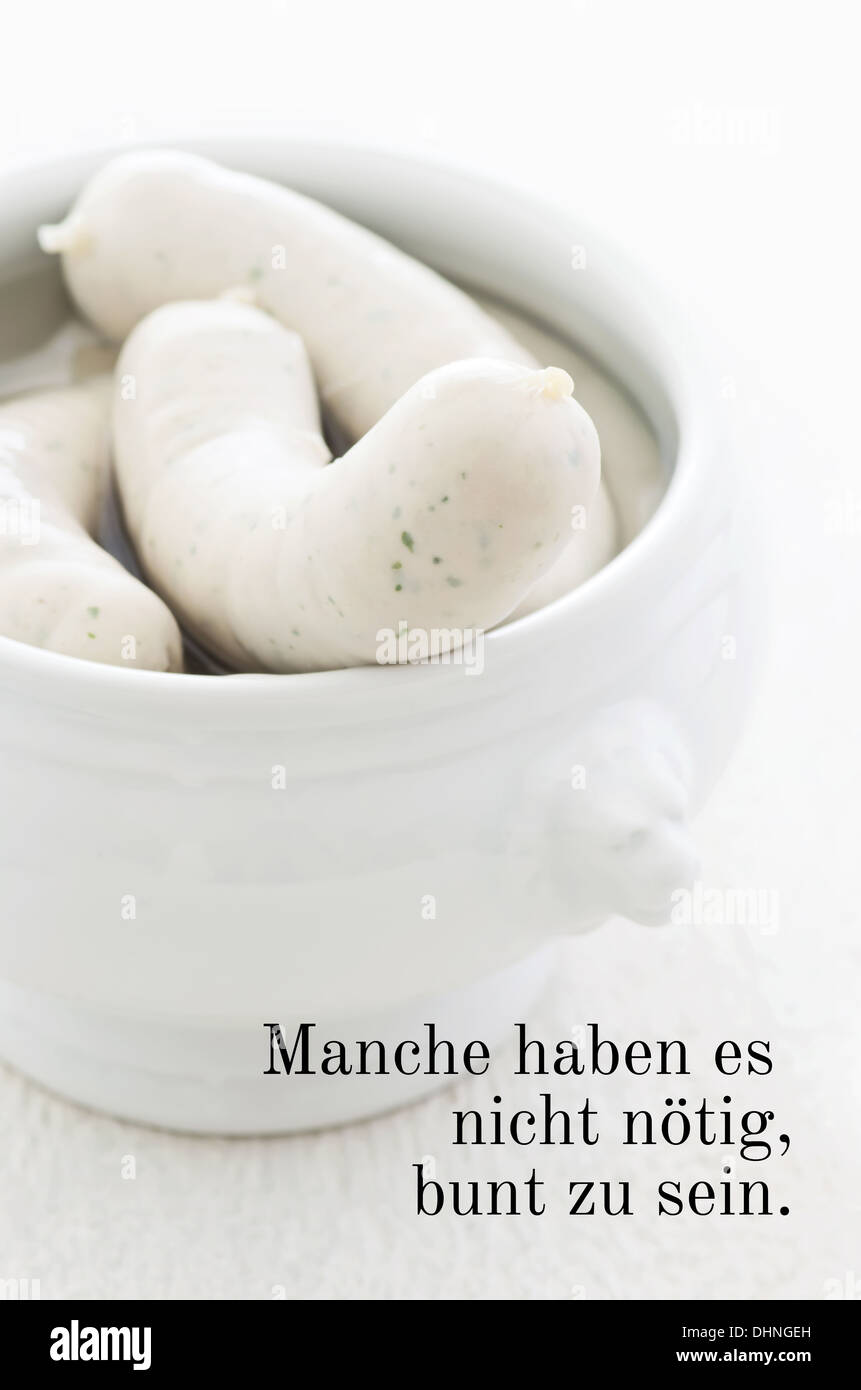 bavarian white sausage Stock Photo