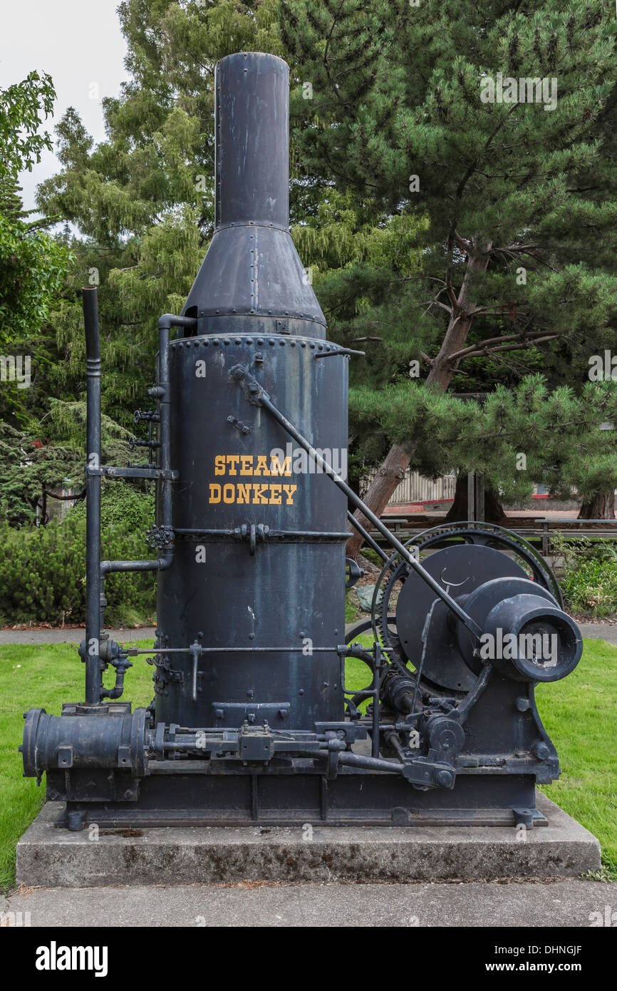 Steam Donkey At The Scotia Museum In Scotia A Redwood Logging Company 