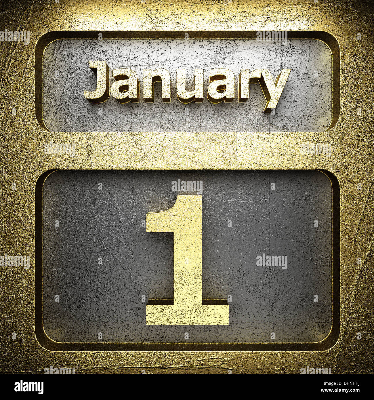 january 1 golden sign Stock Photo - Alamy