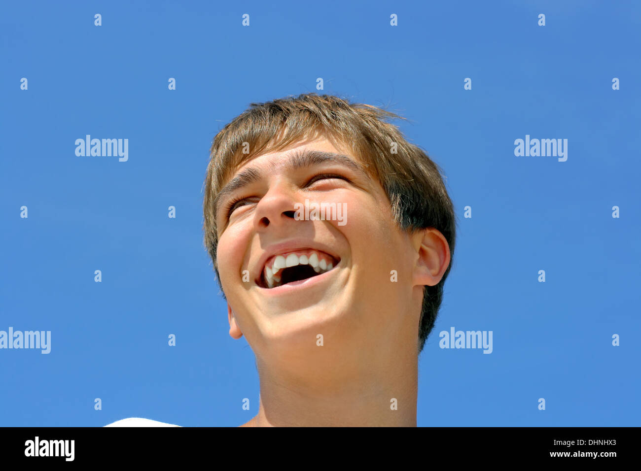 Happy teenager male hi-res stock photography and images - Alamy
